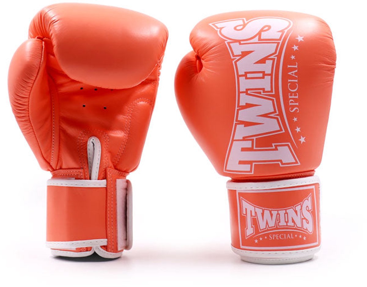 Twins Special BGVL4 Pastel Collection Bokshandschoenen Tangerine – Premium Bokshandschoenen 12 oz – Echt Leer