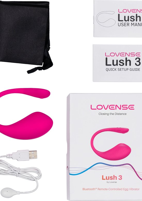 Lovense - Lush 3.0 - Draagbare Vibrator - Vibrerend Ei - Appgestuurd Luxe Vibratie Eitje - Sex Toys voor Vrouwen - Vibrators voor Vrouwen - Sex Toys voor Koppels - Roze