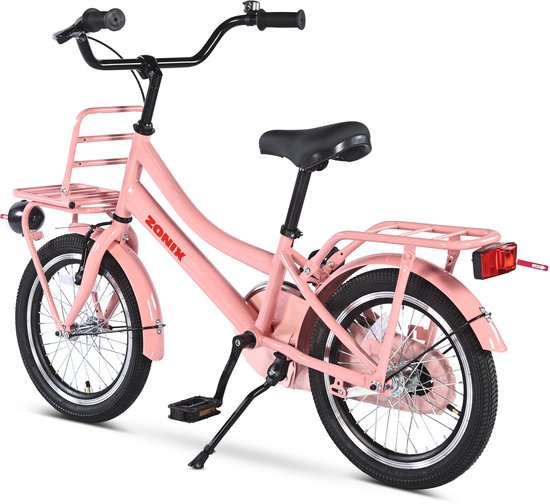 Zonix Meisjesfiets 16 Inch Pastel Roze Kinderfiets Transport Voor Meisjes Van 4 Tm 6 Jaar Geschikt Voor Kledingmaat 100-115 van Zonix — afbeelding 2
