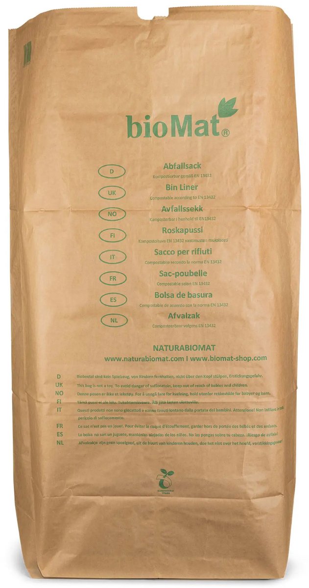Biomat Papieren Afval Zakken Container 120/140 Liter
