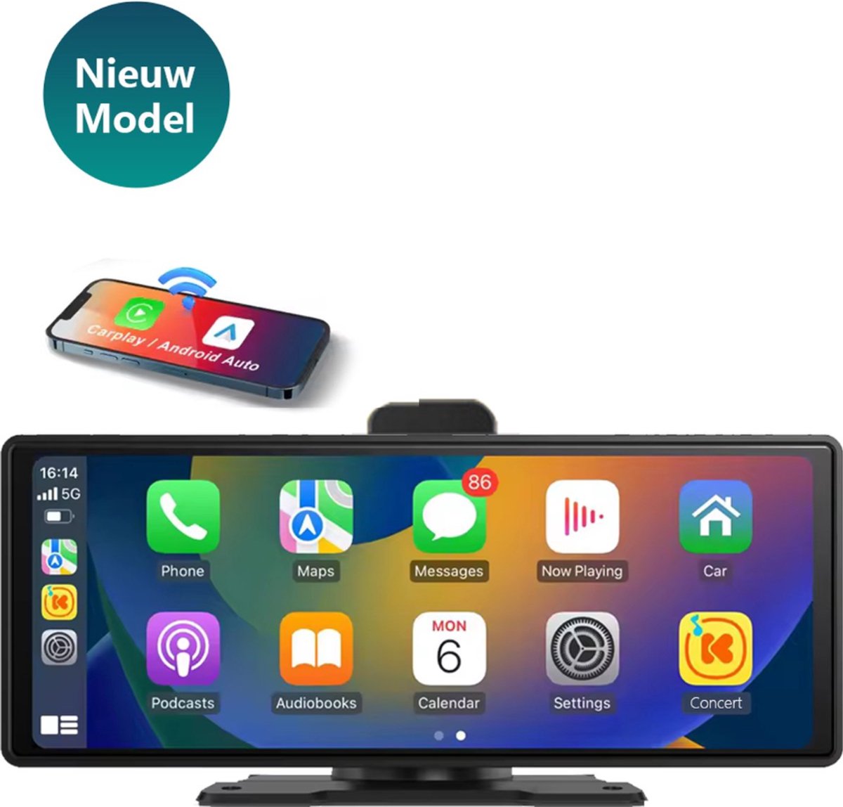 Lion D'or® Carplay Scherm - Met Dashcamera - Navigatiesysteem Auto - 10.26 Inch (26cm) - Apple Carplay & Android - Carplay Scherm Universeel - Mirror Link - Draadloze Verbinding - Multimedia Autoradio