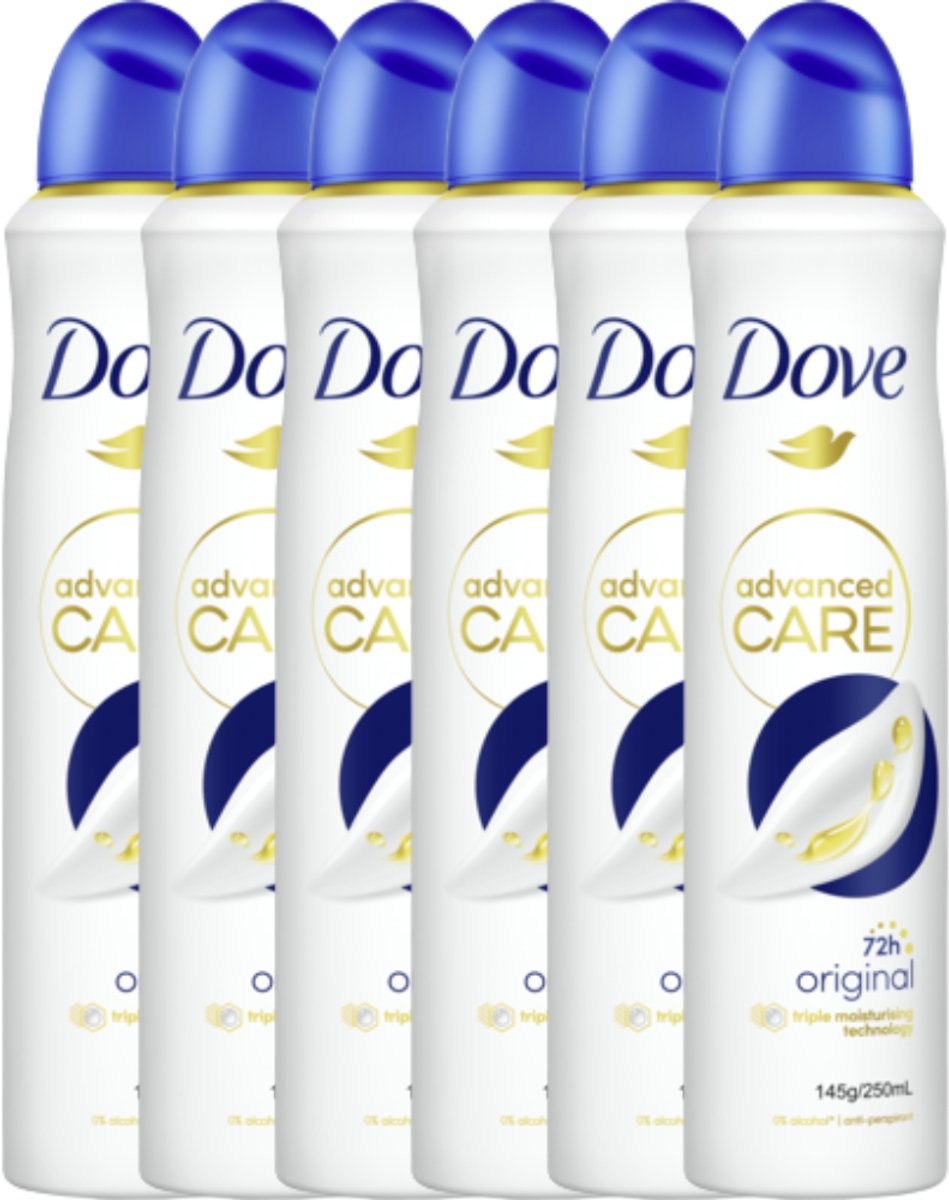 Dove Original Women - 6 x 250 ml - Deodorant Spray - Voordeelverpakking