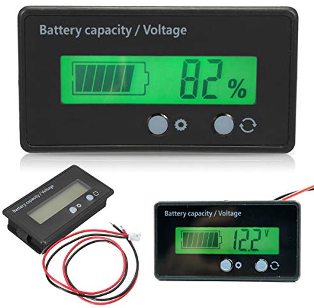 LCD Spannings- en Batterijcapaciteitsmeter met Achtergrondverlichting