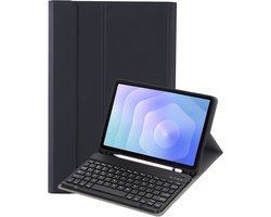 Hoes - Geschikt voor Samsung Galaxy Tab S11 - Toetsenbord Case - Keyboard Book Cover - Hoesje - Zwart