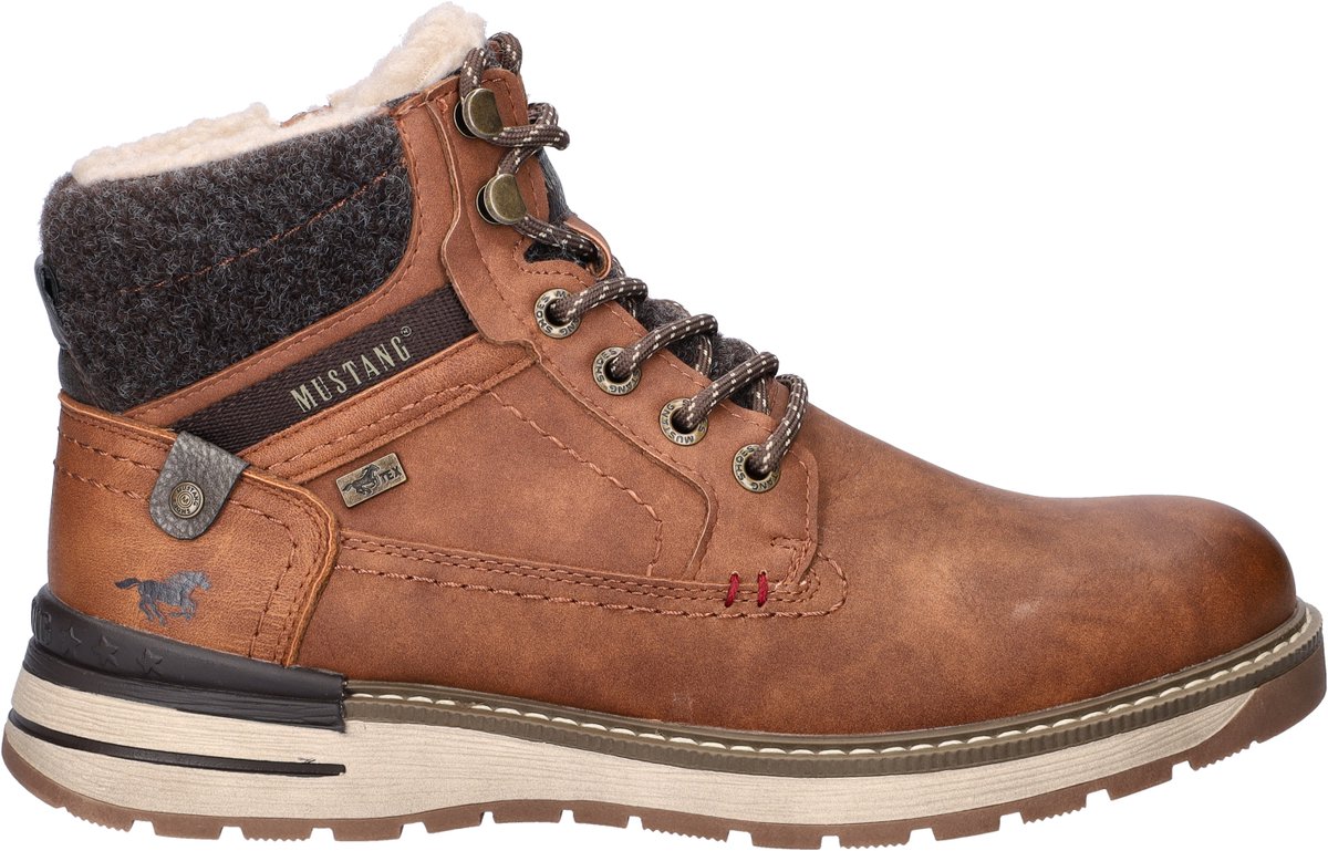 Mustang heren veterboot - Cognac - Maat 43