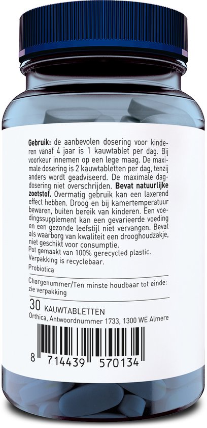 Orthica Dino Orthiflor - biotica voor kinderen - 30 kauwtabletten