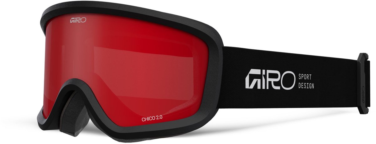 Giro GG CHICO 2.0 STACKED BLK AMBER SCARLET Unisex Skibril Zwart
