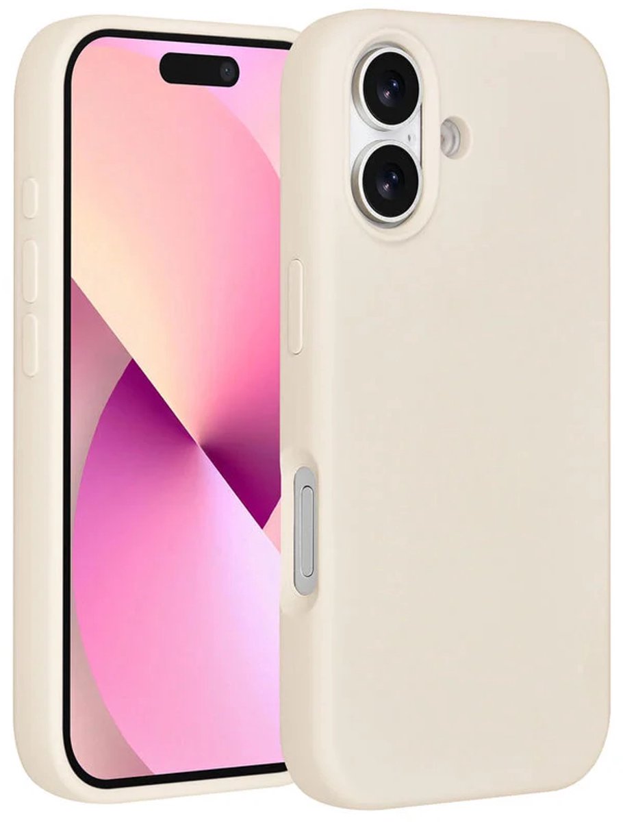Backcover - Premium Liquid Silicone Soft Hoesje - Geschikt voor: iPhone 17 - Grijs