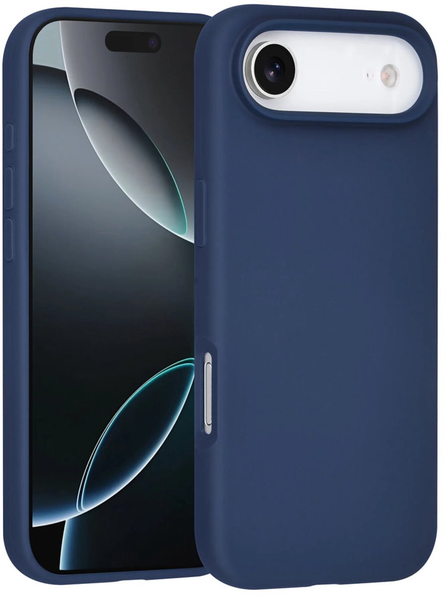 Backcover - Premium Liquid Silicone Soft Hoesje - Geschikt voor: iPhone Air - Donker blauw