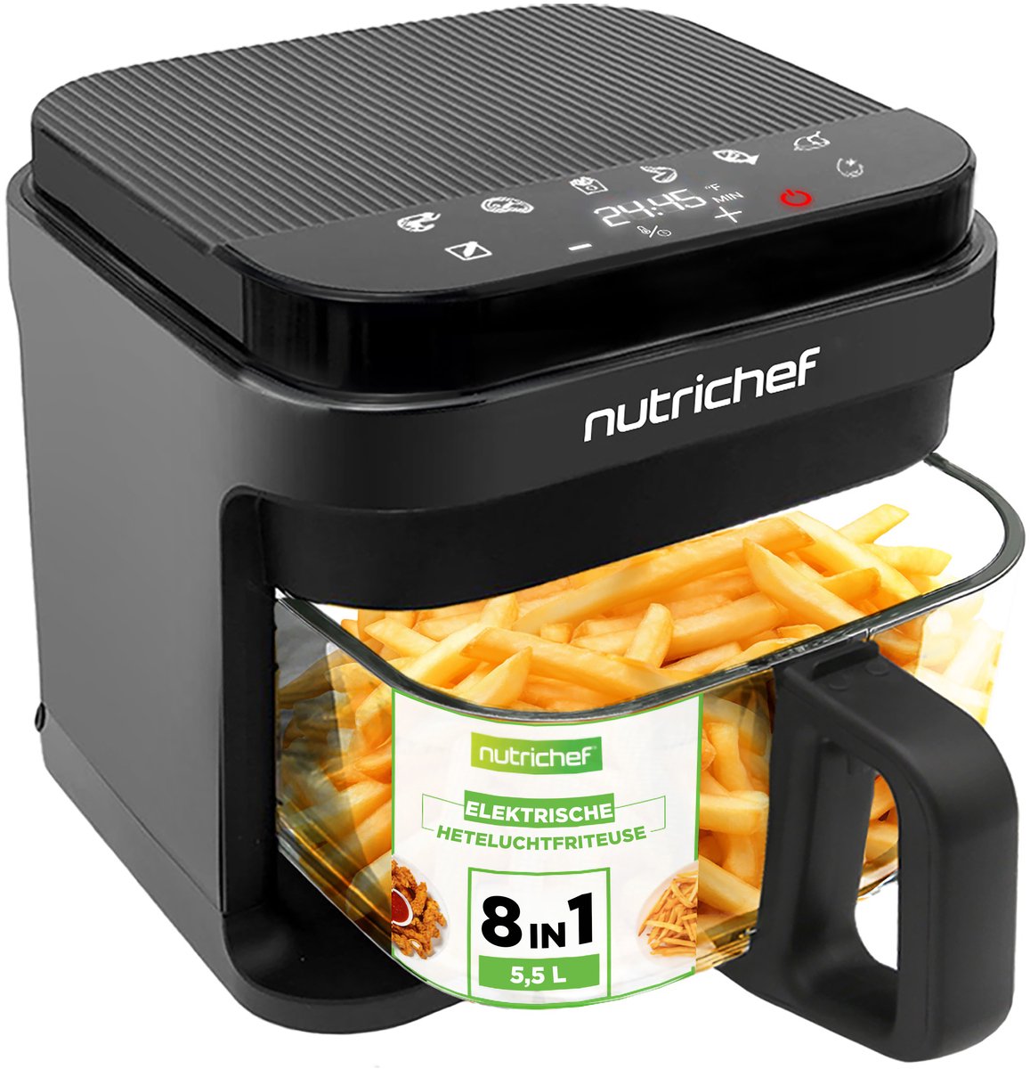 Nutrichef Airfryer 5,5 L - 8-in-1 (EAN: 0842893163567) - Nutrichef - €86,99