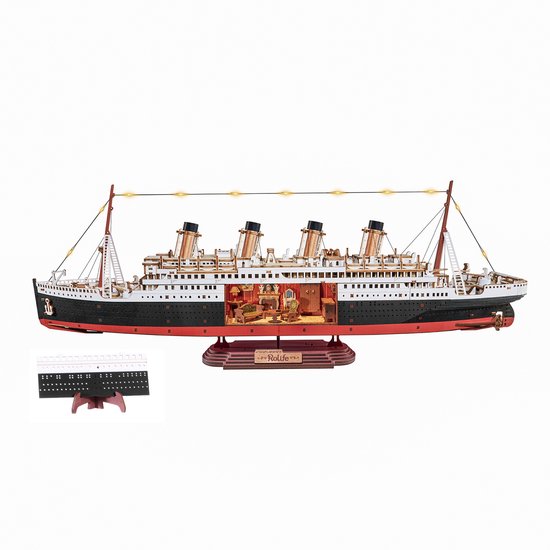 Robotime 1912 - Eternal Atlantic Voyager - Rolife Creation Set Series - TGL02 - Bouwpakket - Titanic - Knutselen - Boot - Cadeautip