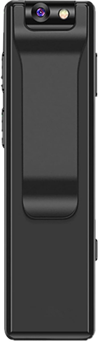 JeiibrZui Mini Bodycam - Clip-On Camera - 1080P Groothoeklens Met 130 Graden En Nachtzicht Tot 8 Meter - 1 Stuks - Voor Algemeen Gebruik Zwart