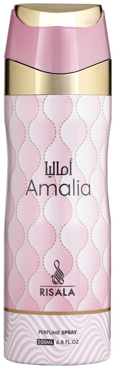 Amalia by Risala – 200ml Perfume Deodorant Spray – Long Lasting Arabic Oriental Fragrance from Dubai – Floral, Fruity, Amber & Musk Scent