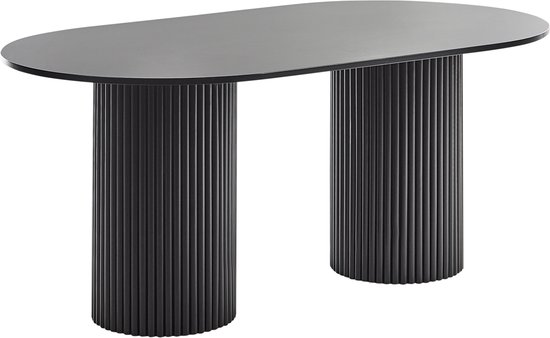 SHERIDAN - Table à manger - Zwart - MDF