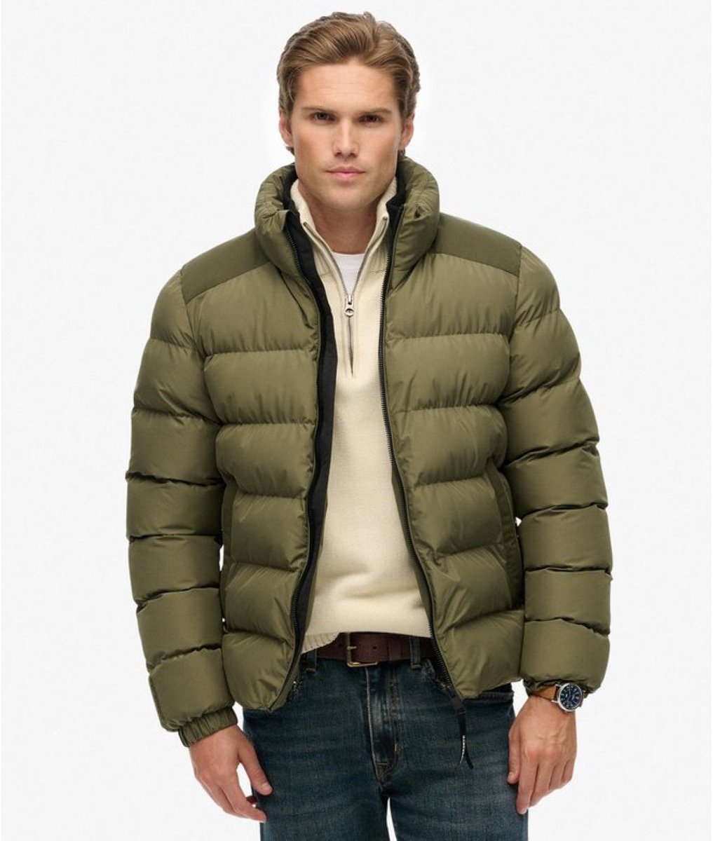 Superdry Sports Pufferjas Heren Gewatteerde jassen Olijf