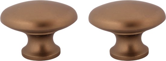 Lot de 2 Boutons d'armoire ronds en bronze Macon - Diamètre 27 mm - Boutons de meuble - Boutons de porte pour armoires - Fixations pour meuble - Boutons de porte - Boutons de meuble