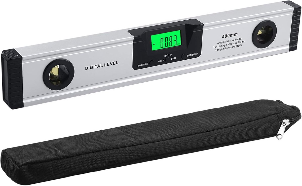 Digitale Waterpas met Audio-Indicator en LED-Display - Nauwkeurige Hoek- en Niveau Meter