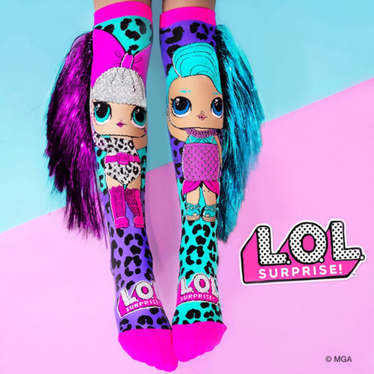 LOL Sokken - LOL Surprise - Kinder Sokken - Vrolijke Sokken - Hoge Sokken one Size