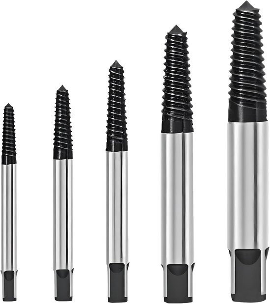 Extracteur de vis professionnel pour vis endommagées - extracteur de vis avec kit pour vis coincées - roulements internes et retrait des boulons - accessoires inclus