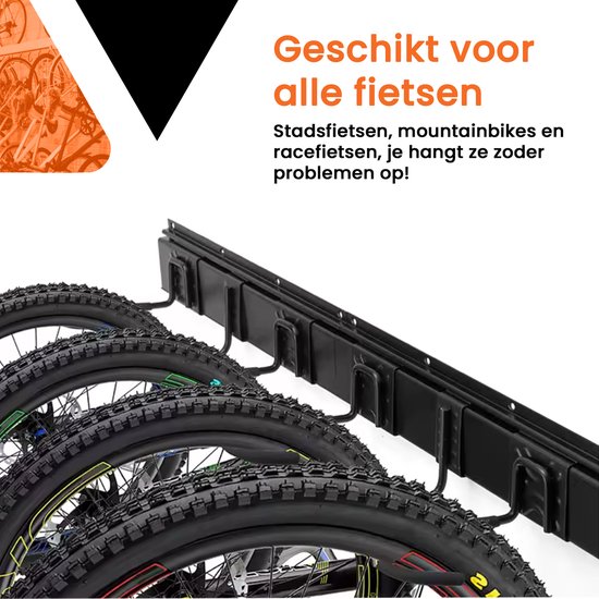 Fiets Ophangsysteem 4 fietsen - fiets haak - fiets ophangbeugel - fiets Muurbeugel - fietsenrek - tot 160kg van Merkloos — afbeelding 2