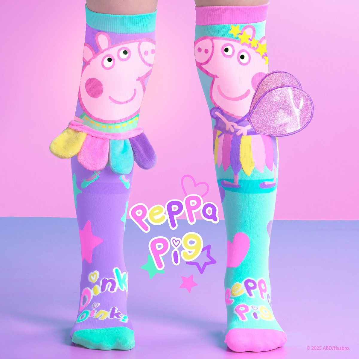 Peppa Pig Sokken - Kinder Sokken - Vrolijke Sokken - Hoge Sokken One Size
