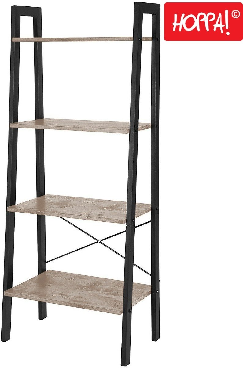 Hoppa! | Industriële Wandkast | Greige | Metaal/Greige | 56 x 34 x 137,5 cm (B x D x H)