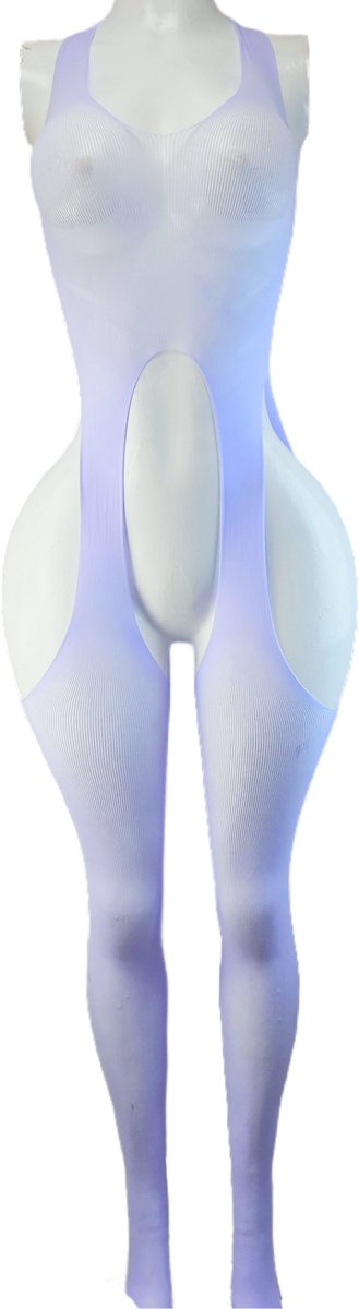 BamBella ® - Panty pak -Onesize - body suit - Dames - Onesize - Erotische jumpsuit van kant lingerie lila