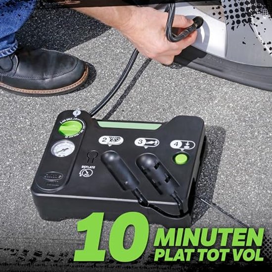 Reparatiemiddel voor Lekke Banden - Complete Noodset met Afdichtmiddel en Bandenpomp voor Auto's en Voertuigen — afbeelding 3