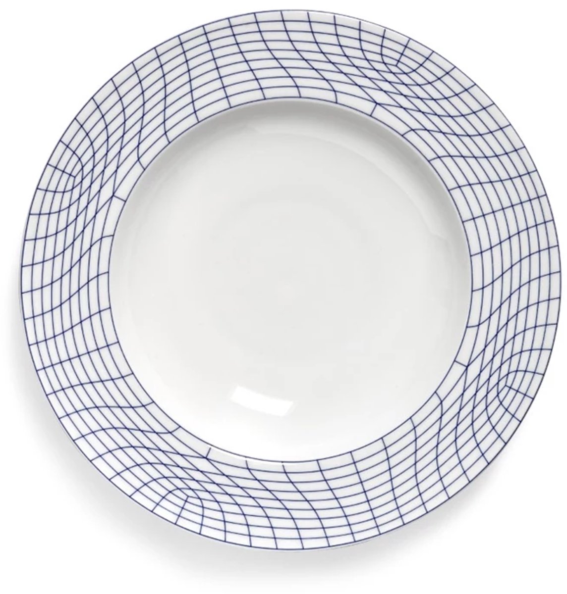 Serax Ann Van Hoey Nido diep bord D28cm blauw /wit