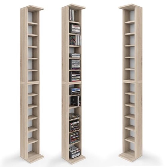 CD Rek Set van 2 - Hoogte Verstelbaar voor CD's en DVD's | bol