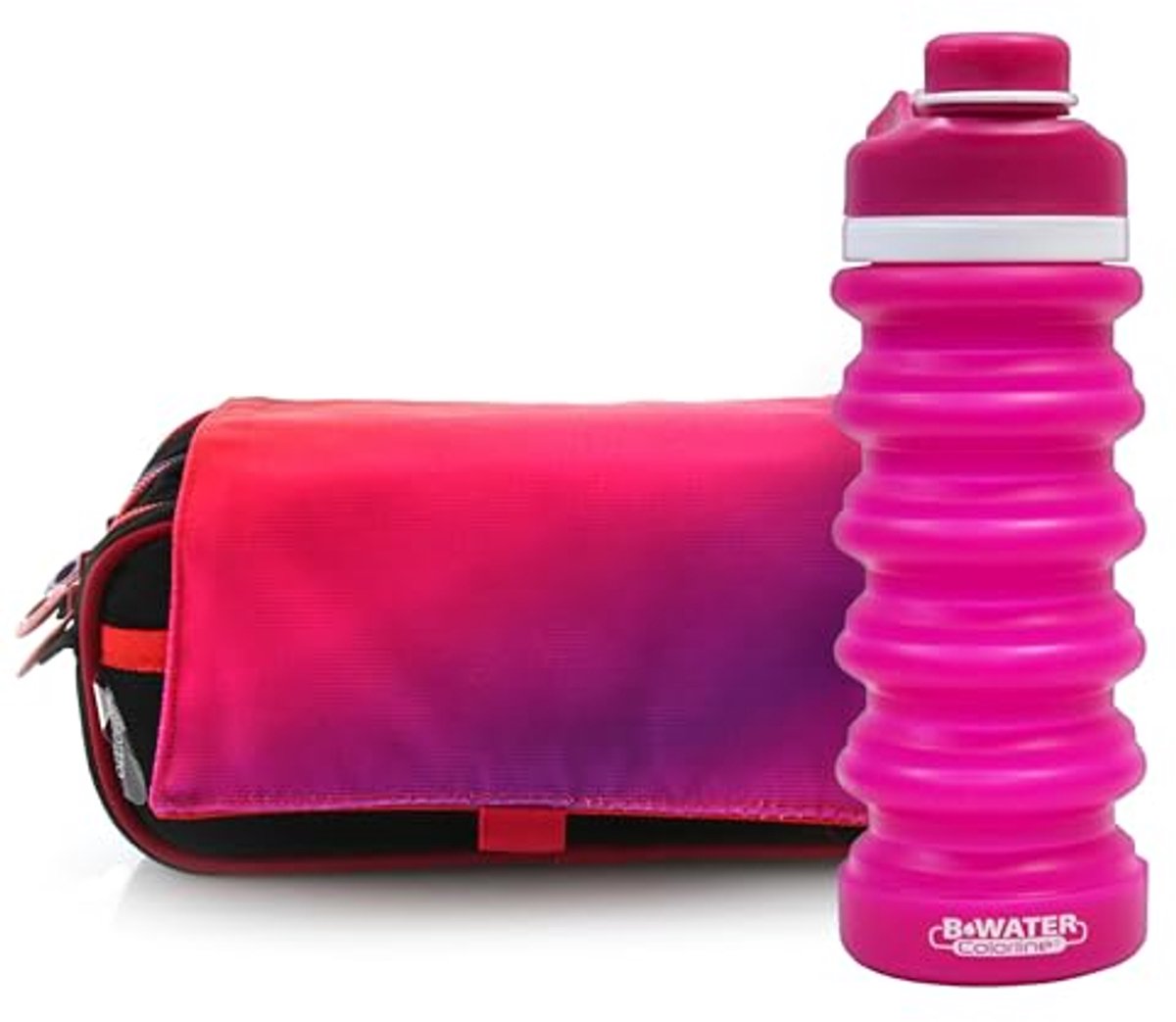 Pastel Kleurige Drievoudige Etui met 3 Vakjes en Ritssluiting - Multifunctioneel en Ruimtelijk