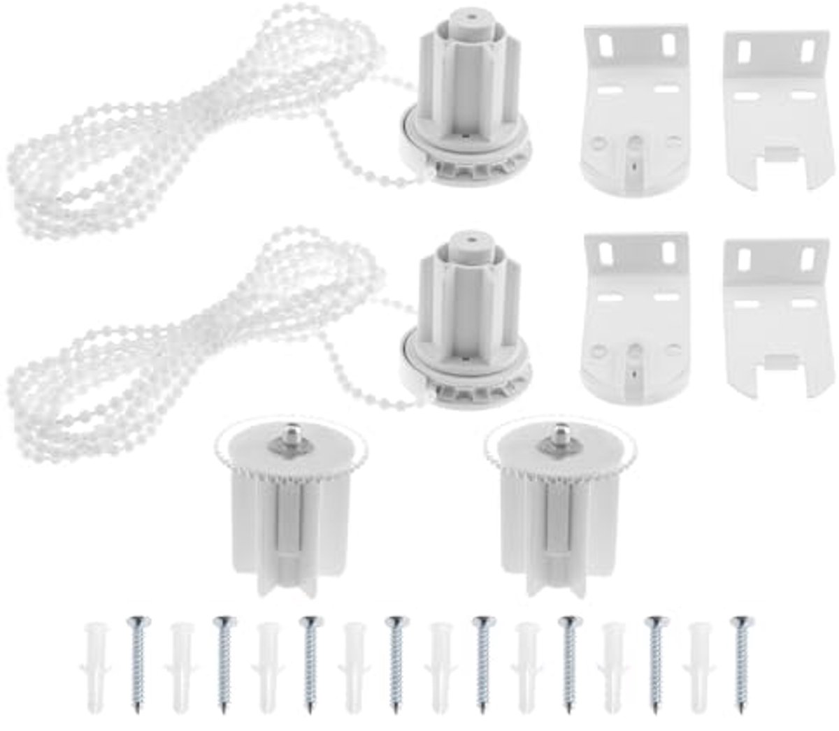 Rolgordijn Koppeling met Metalen Beugel en Kraal Ketting voor 38mm Binnendiameter