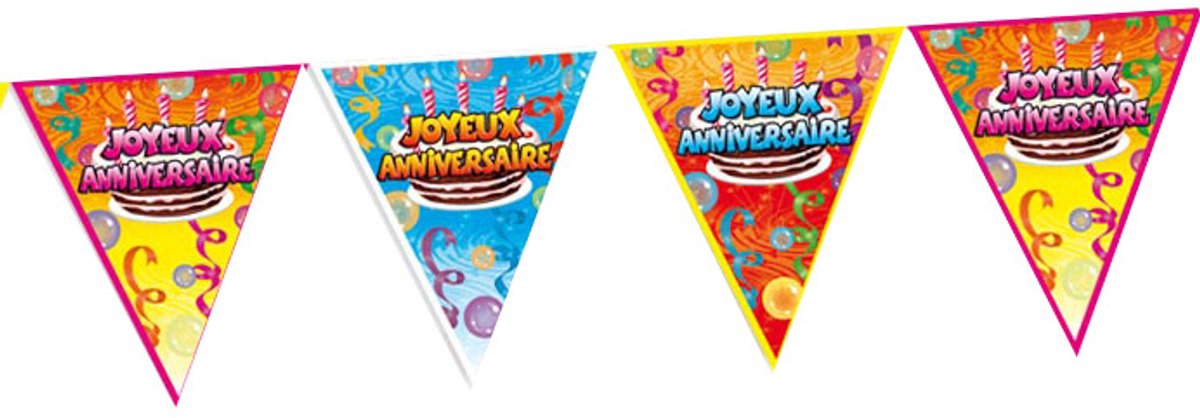 SUD TRADING - Joyeux Anniversaire verjaardag slinger - Uniek Formaat