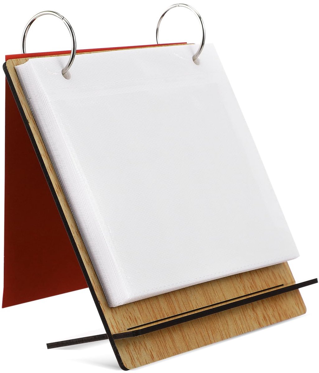 Flip Photo Album 6 29 x 5 97 Inch Desktop Photo Frame with 25 PVC Pockets Vertical Display Flip Photo Album on Stand for Table Display