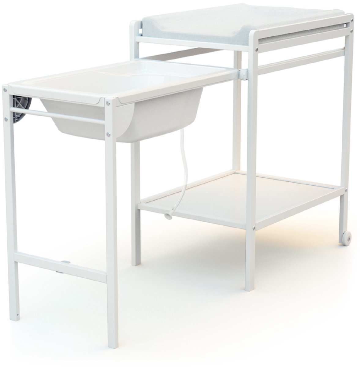WEBABY - Verschoontafel met bad LILO in hout Wit