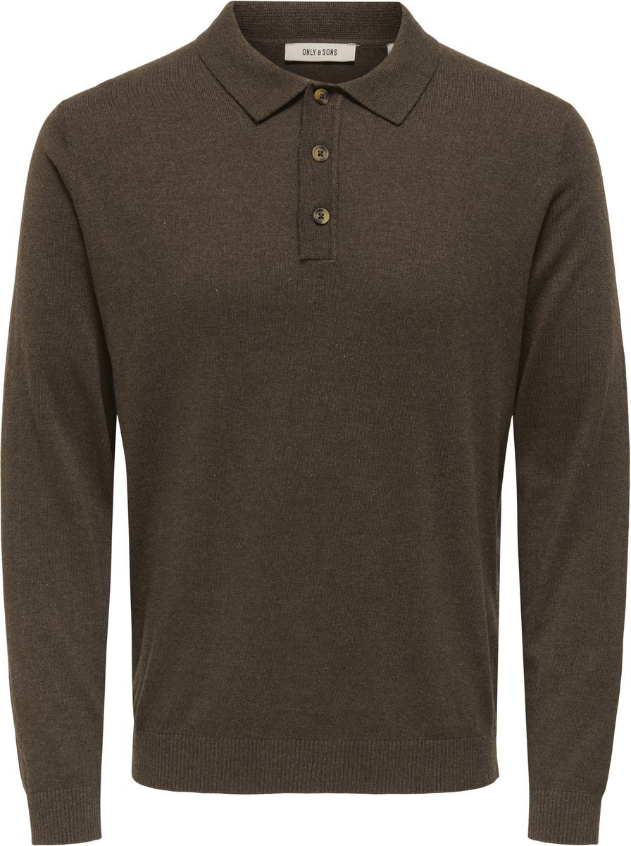 ONLY & SONS - ONSLOUI REG 12 LS MEL POLO KNIT NOOS Heren Trui