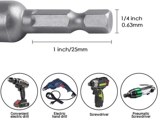 Steeksleutelinzetstuk 1-4 12 mm - Dopsleutels