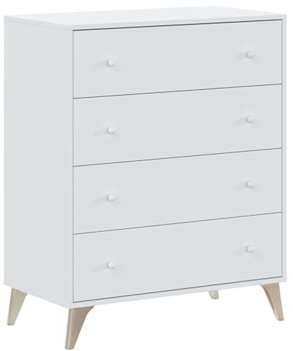Image of 4-laden kast voor de slaapkamer - Wit - 77,5 cm breed x 95 cm hoog x 40 cm diep