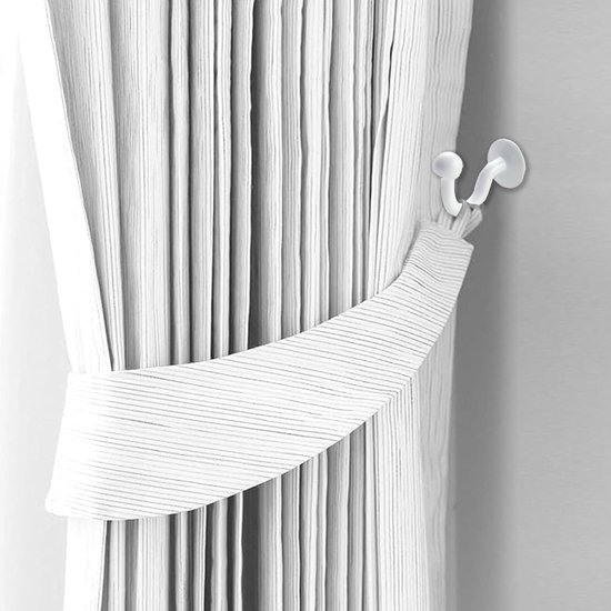 Luvetrex ® Elegante Zilveren Gordijnhouders met U-Vorm voor