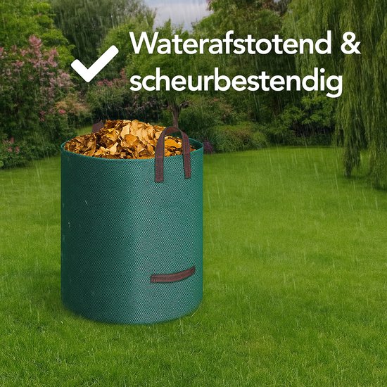 Tuinafvalzak - Set van 2 - 2x 280 liter - Tuinafvalzakken opvouwbaar - Tuinzak - Tuinafvalemmer - 77 x 67 cm - Groen van Merkloos	 — afbeelding 4