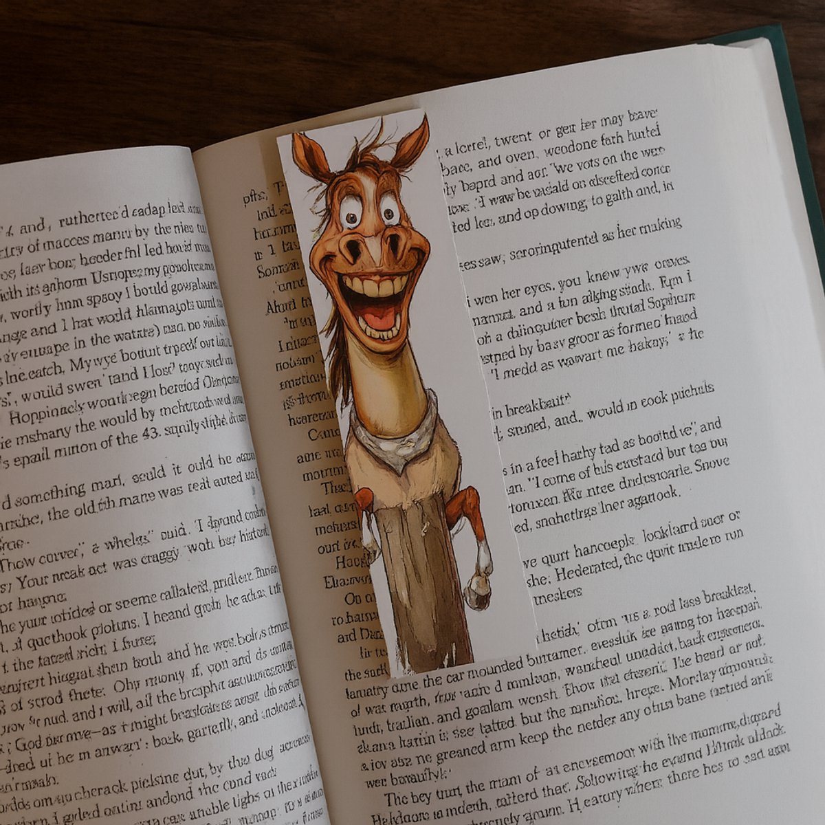 Boekenlegger Paard - Bladwijzer - 15 x 4 cm - Dubbelzijdig bedrukt - Stevig karton - Voor de lezende paardenliefhebbersc