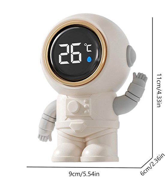 Digitale badwaterthermometer - Kindvriendelijke thermometer voor temperatuurregeling, drijvende meethulp met LED-display - Badkamerveiligheid voor pasgeborenen en peuters, ook als kamerthermometer van Merkloos — afbeelding 3