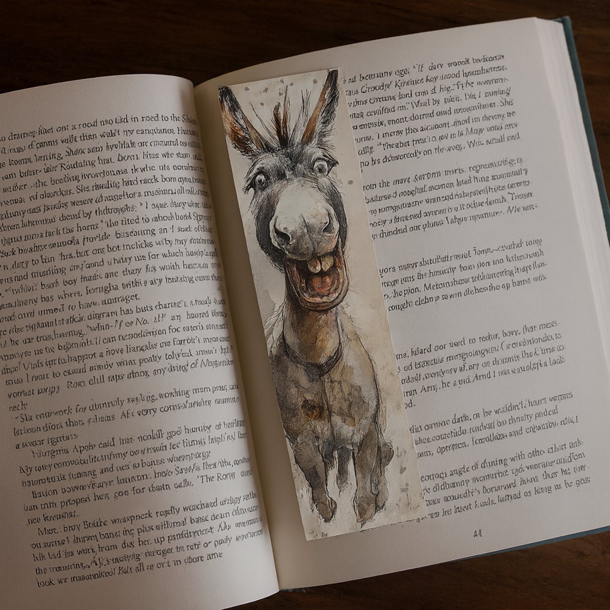 Boekenlegger Ezel - 15 x 4 cm - Dubbelzijdig bedrukt - Stevig karton