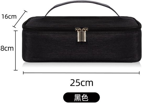 3L Geïsoleerde Lunchtas voor Mannen Vrouwen - Kleine Draagbare Koeltas Herbruikbare Lunchtassen voor Lunchboxen Kinderen School Kantoor Picknick - Zwart van Merkloos — afbeelding 2