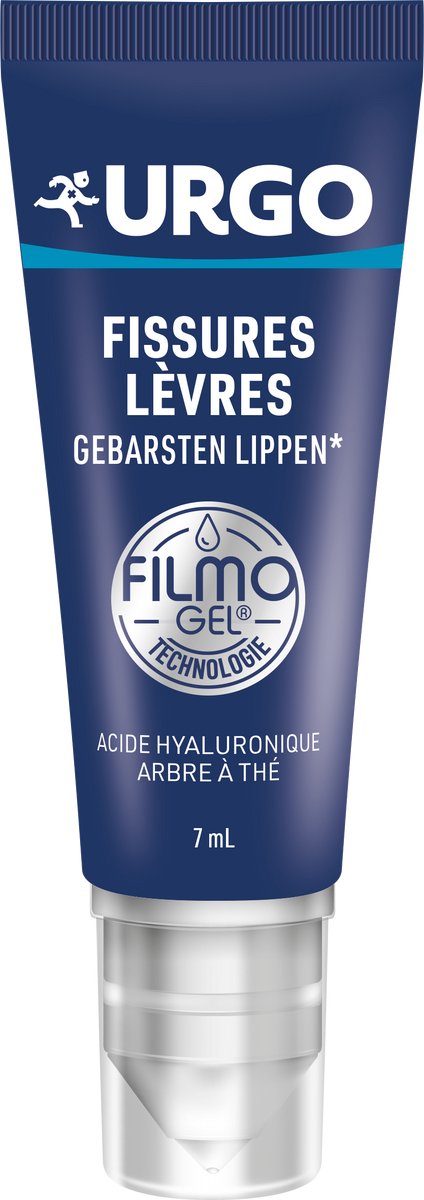 URGO Filmogel Gebarsten Droge Lippen – Herstelt en verzacht lipkloofjes – Hyaluronzuur & Tea Tree – Waterbestendig