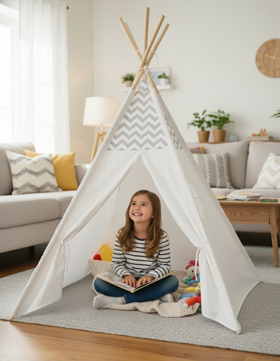 P&M - Tipi Speeltent - Tent voor kinderen - Grijs
