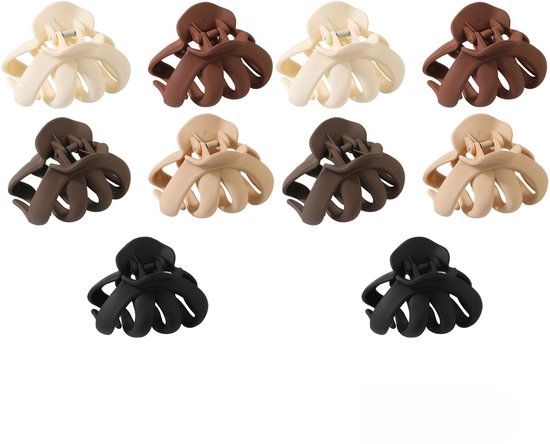 Set de 10 pinces à Barettes et pinces à cheveux Somstyle - Pince pieuvre - 7 x 6 cm - Pinces à cheveux femme - Multicolore
