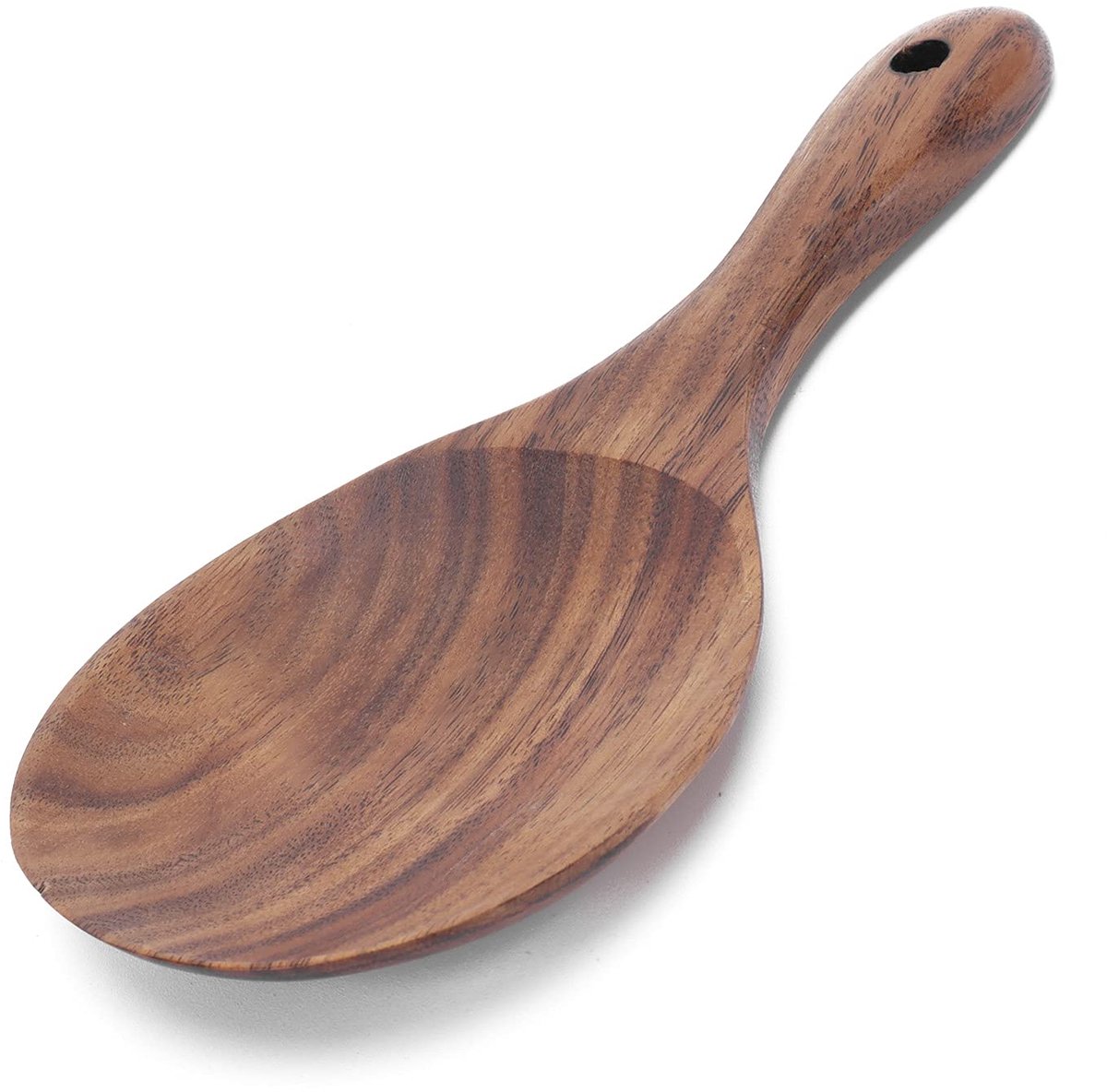 Rice Paddle, Natural Wooden Rice Spoon, Non-Stick Wooden Paddle, Hanging Serving Spoon, Rice Cooker, Cooking Spoon, Works for Rice, Rice Cooker, Mashed Potatoes, Housewarming