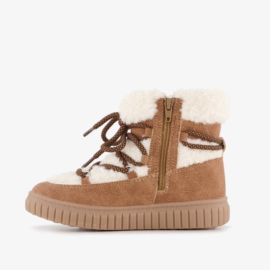 Bottes à lacets en peluche pour fille, doublées Blue Box, marron - Taille 28