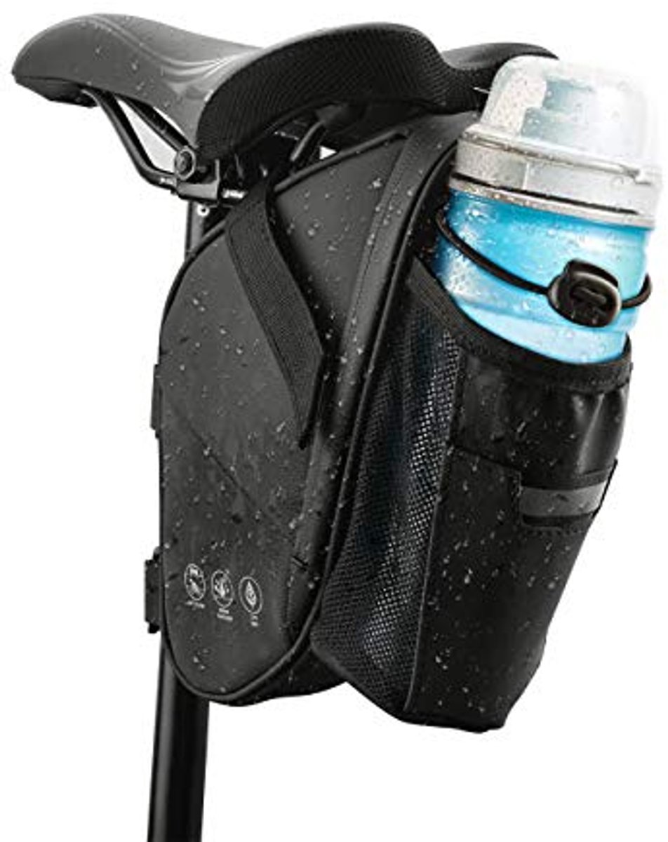 Waterdichte Fietstas achtertas voor MTB en Racefiets met Reflecterend Oppervlak - 1,5 Liter